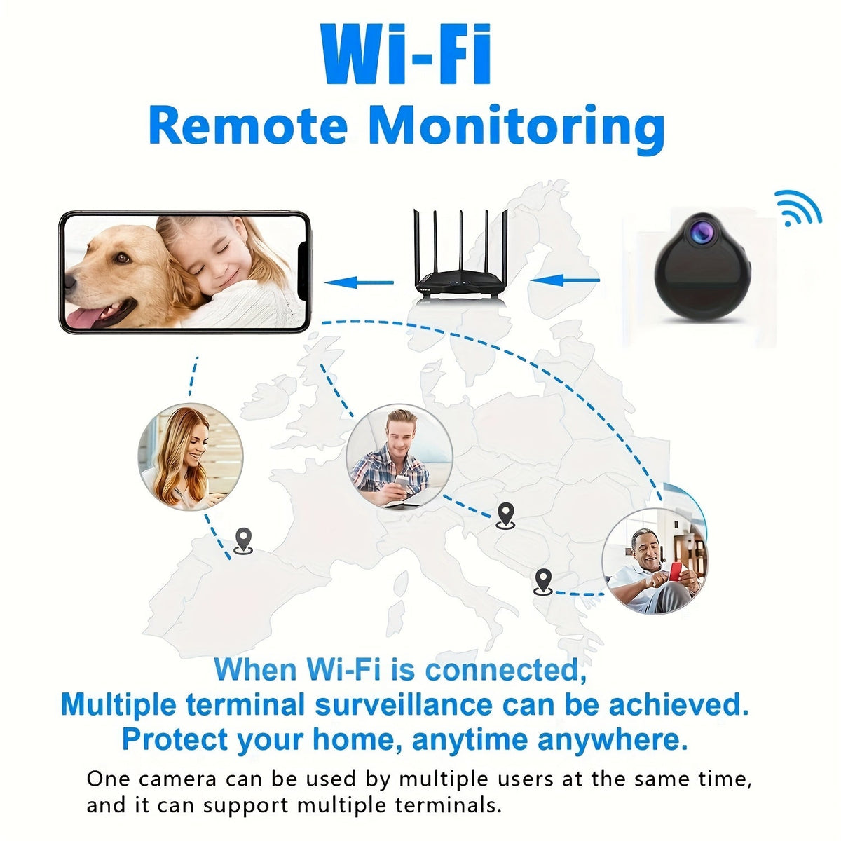 WiFi Mini Body Camera – Wearable Micro Cam with Motion Detection, Video & Voice Recording, Home Security Nanny Surveillance Webcam, Built-in Battery, Wireless Remote Monitoring