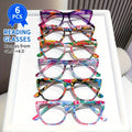6-Pack Anti-Blue Light Reading Glasses for Men & Women – Spring Hinge, Non-Prescription Farsighted Lenses, Strengths +0.0 to +4.0, Stylish Computer & Phone Readers, Bulk Value Set