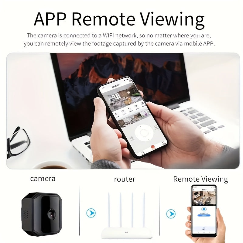 Wireless Security Camera with Built-In AP Hotspot No Internet Required Infrared Night Vision Two-Way Audio Motion Detection Real-Time Home Family Pet Monitoring Black White 1 2 3 4 Pack