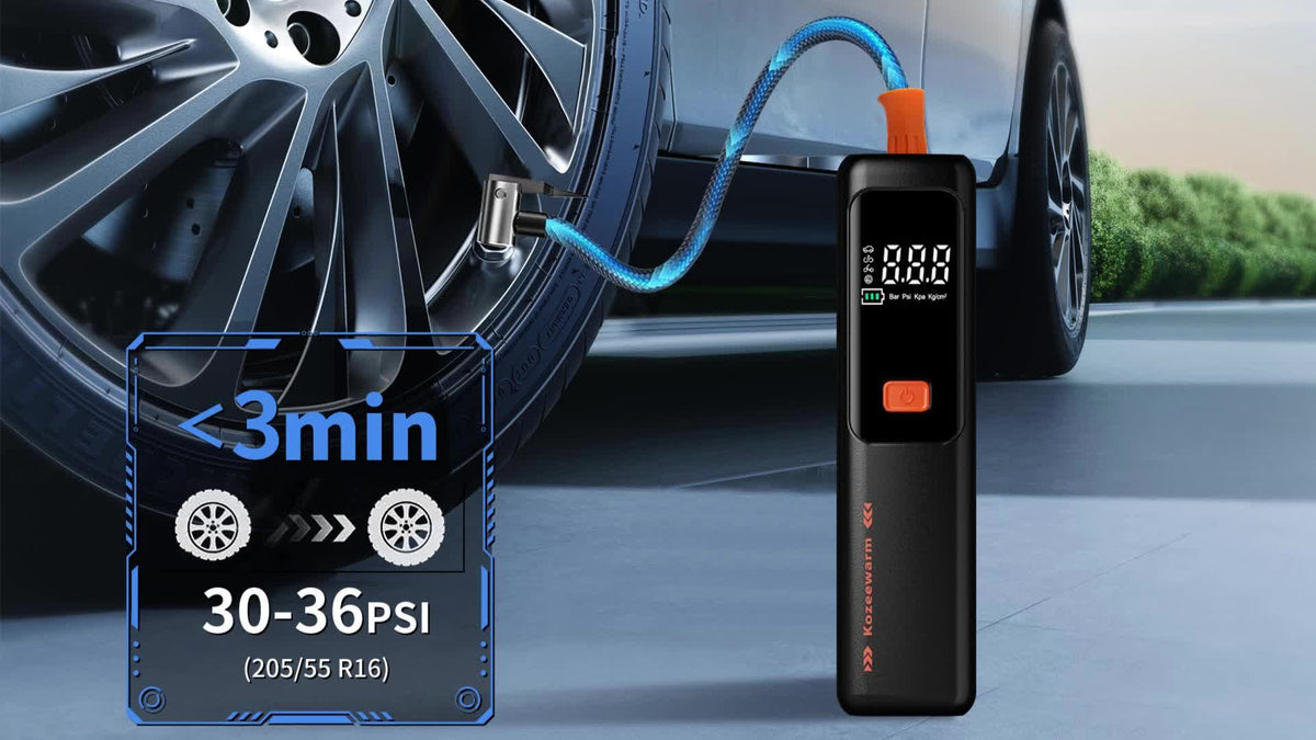 Cordless Tire Inflator Portable Air Compressor Digital Pressure Gauge USB Rechargeable 3X Fast Inflation for Car SUV Truck Bike Motorcycle Ball Sports Equipment Auto Air Pump 18650 Battery 5 Colors