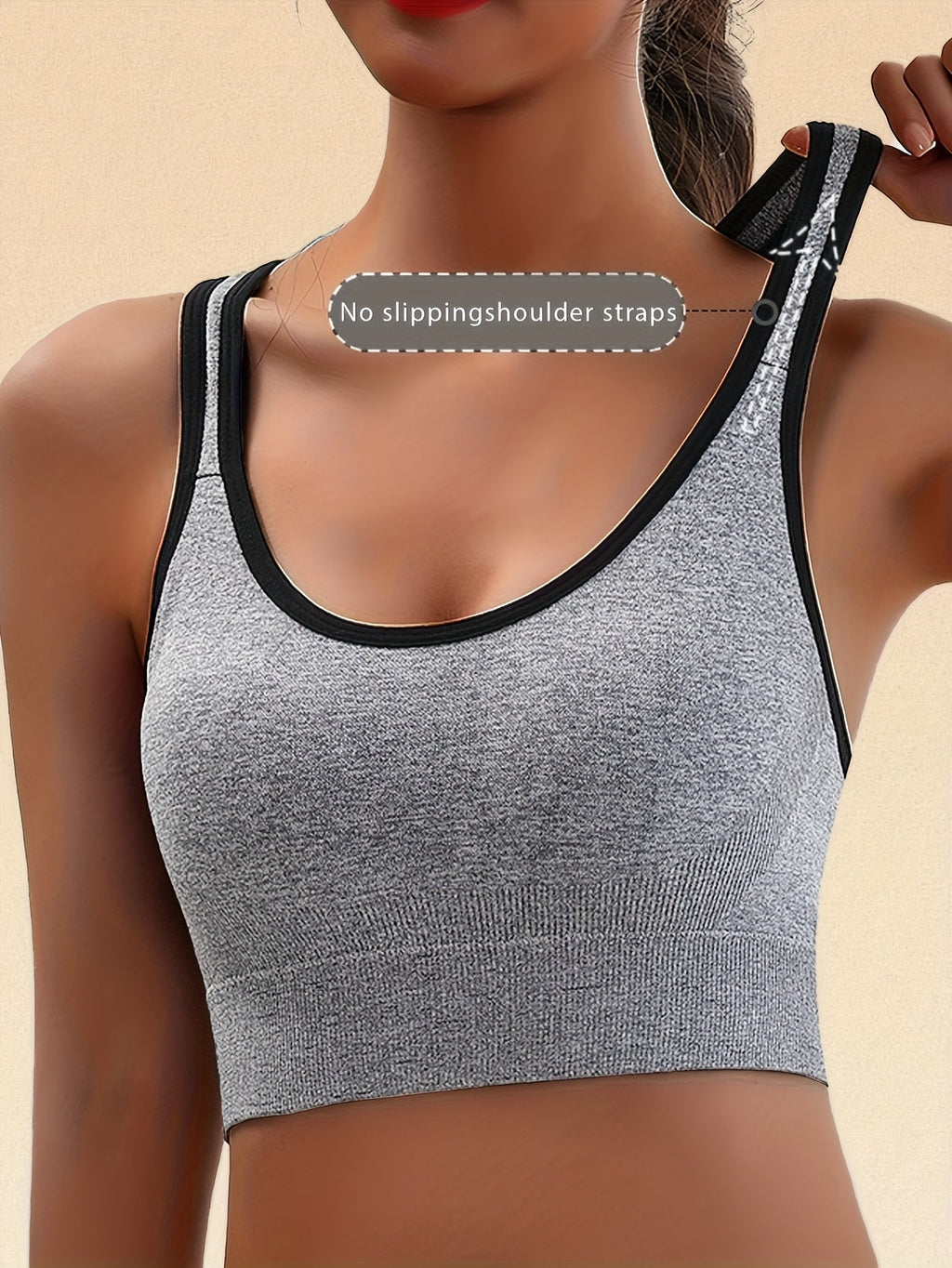 Seamless Sports Bra 5-Pack for Women Wire-Free – 92% Polyamide Soft Opaque Stretch Double-Layer Bralette Set for Yoga, Gym, Pilates & Casual Wear, Mixed Colors Sizes S–XXL