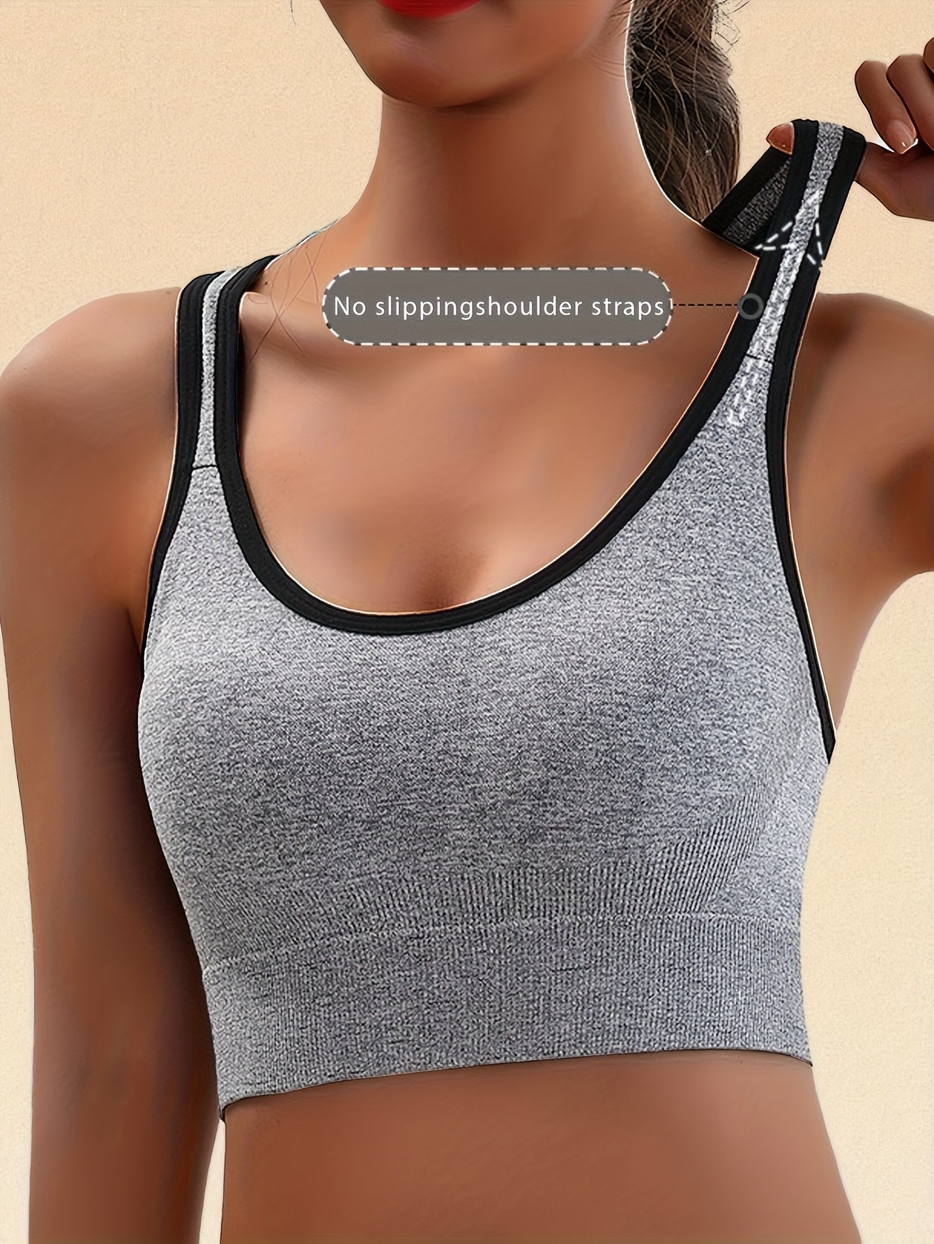 Seamless Sports Bra 5-Pack for Women Wire-Free – 92% Polyamide Soft Opaque Stretch Double-Layer Bralette Set for Yoga, Gym, Pilates & Casual Wear, Mixed Colors Sizes S–XXL