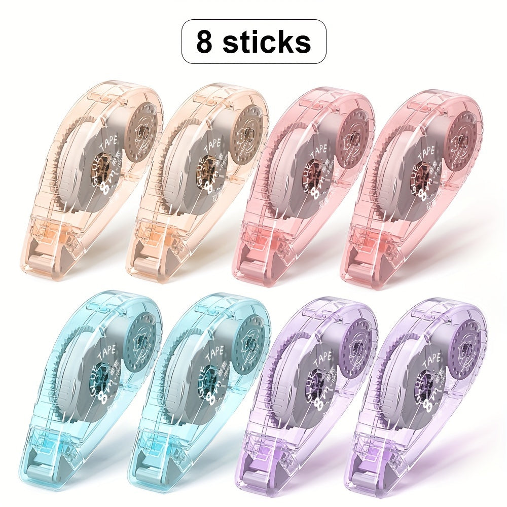 Washi Tape for Journaling & Crafts – 4/8 Pack Double-Sided Decorative Tape, Light-Colored Aesthetic Tape for Scrapbooking, Art Projects, Planner, Gift Wrapping, 0.31" x 26.25 Ft, Mess-Free