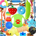 25pcs Dog Toys Set for Small Dogs & Puppies – Chew Toys, Squeaky Toys, Rope Tug, Teething Toys, Treat Dispenser Balls, Interactive Play Bundle