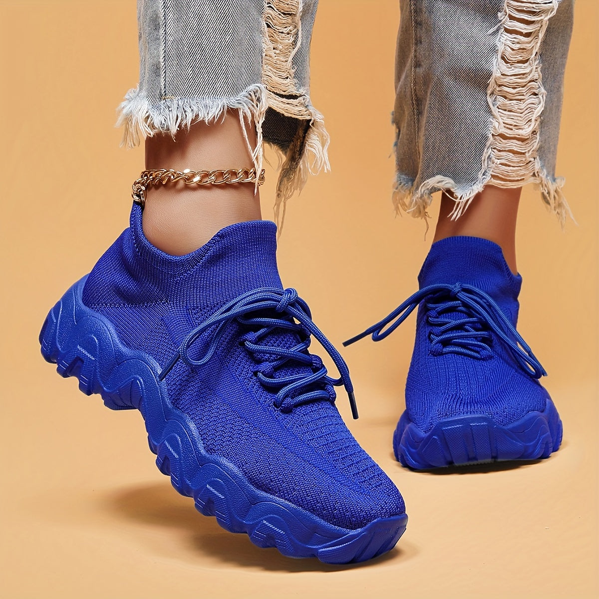 Women's Cushion Running Shoes – Breathable Soft Sole Elastic Collar Sneakers for Road Running, Outdoor Sports & Casual Wear, Gift for Mom or Girlfriend, 6 Colors Sizes US 6–12