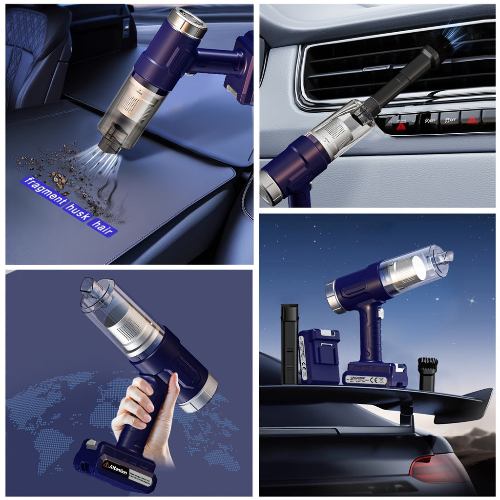 Cordless Gap Vacuum Cleaner 5KPa Strong Suction USB Rechargeable Handheld Dust Collector for Car Seat Gaps RV Kitchen Floor Home Office 2000mAh Battery One-Click Empty Slim Portable Design