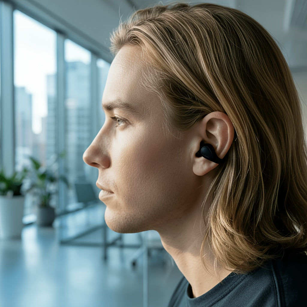 Open-Ear Wireless Earphones Bluetooth 5.4 TWS 360 Ambient Awareness ENC Clear Calls Touch Control Sport Fitness Earbuds All-Day Comfort Secure Fit Black Rose Pink White