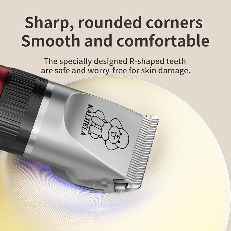 Dog Grooming Clippers Cordless Rechargeable LED Display - Professional Wireless Pet Hair Trimmer Detachable Blades 4 Comb Guides Low Noise 36V USB for Dogs Cats Small Animals