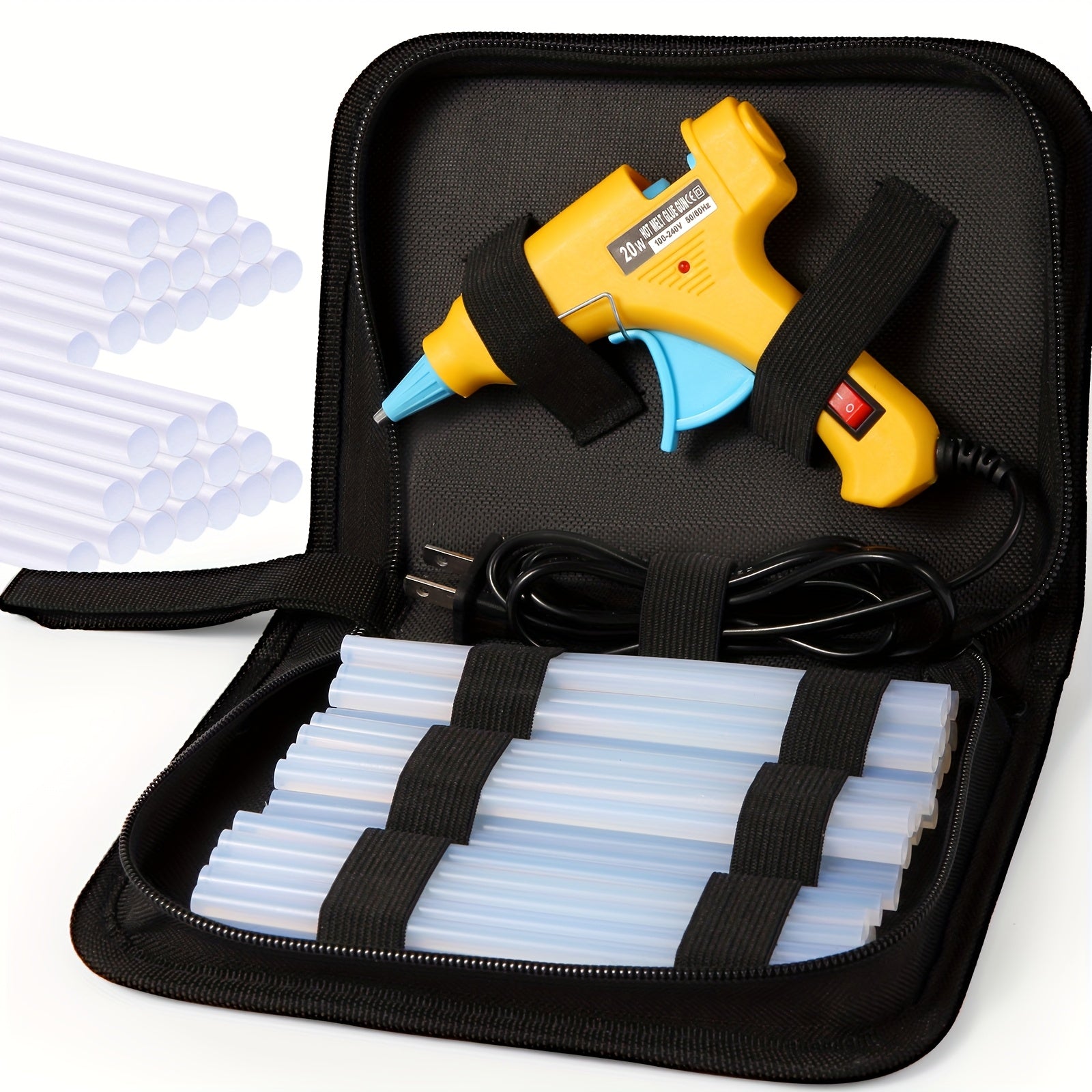 30W Hot Melt Glue Gun Kit with 30 Glue Sticks 7x150mm – Fast Heating Electric Glue Gun for School Arts Crafts DIY Projects Home Repairs Fabric Wood Plastic Foam – Multiple Color Options Beginner Friendly