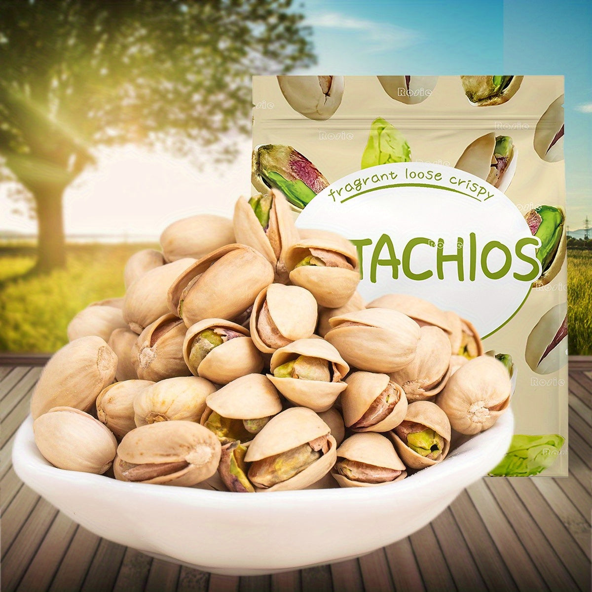 Natural Pistachios with Shell Individually Wrapped Snack Bags 3 Pack 5.3oz Each Ready-to-Eat Protein Snack