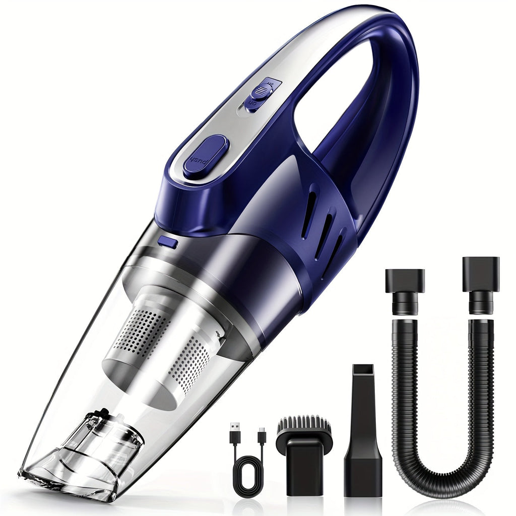 Cordless Car Vacuum Cleaner 6000PA High-Power Suction Handheld Vacuum with 2000mAh Rechargeable Battery 5 Accessories Quiet Motor for Car Interior Home Pet Hair Removal Pink Gift for Women