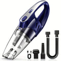Handheld Car Vacuum Cleaner 6000PA Strong Suction 2000mAh Rechargeable Cordless 40dB Ultra Low Noise 5 Accessories One-Click Dust Cup for Car Interior Home Pet Hair Upholstery 6 Color Options