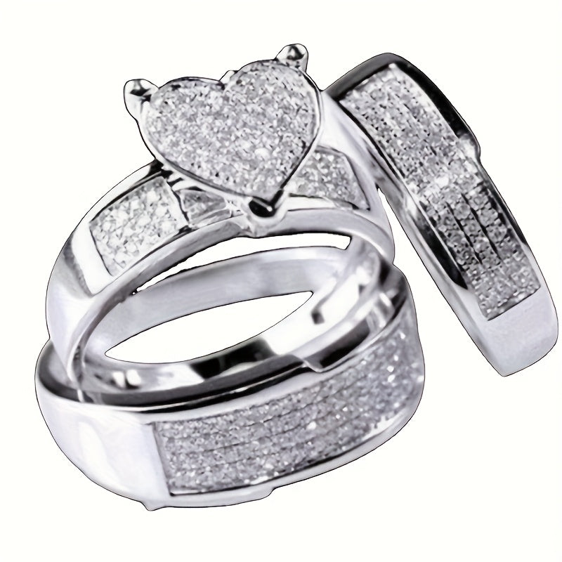 9 Piece Princess Cut Cubic Zirconia Bridal Wedding Ring Set for Women – Stackable Engagement Rings Classic Jewelry Gift for Girlfriend Wife Sizes 6-11