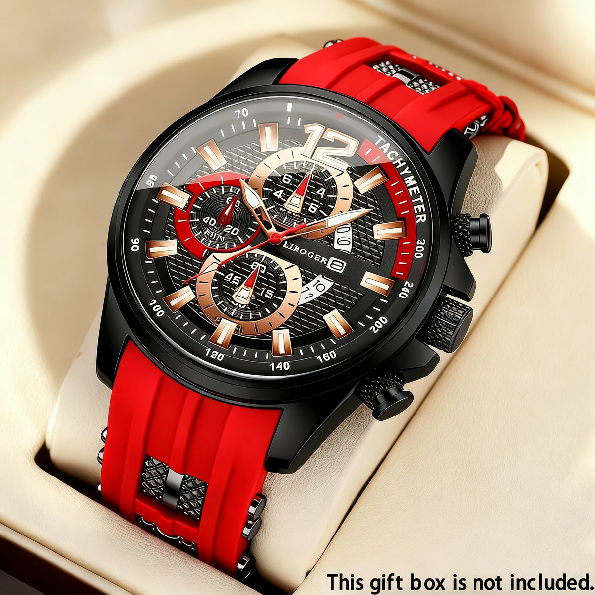 Men's Casual Quartz Watch Silicone Strap Date Display Sporty Analog Wristwatch – 11 Colors, Lightweight Fashion Watch for Men, Perfect Gift for Him Birthday Christmas Thanksgiving