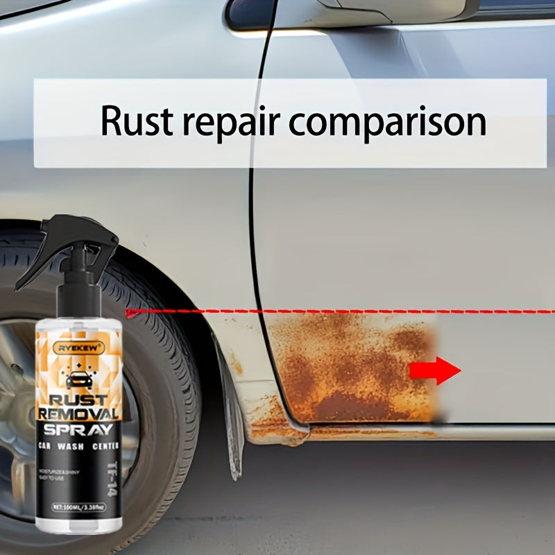 Fast-Acting Metal Rust Remover Spray 3.38oz – Dissolves Rust on Chrome, Iron, Alloy & Steel, No Residue, Safe for Plastic & Rubber, Automotive & Household Use