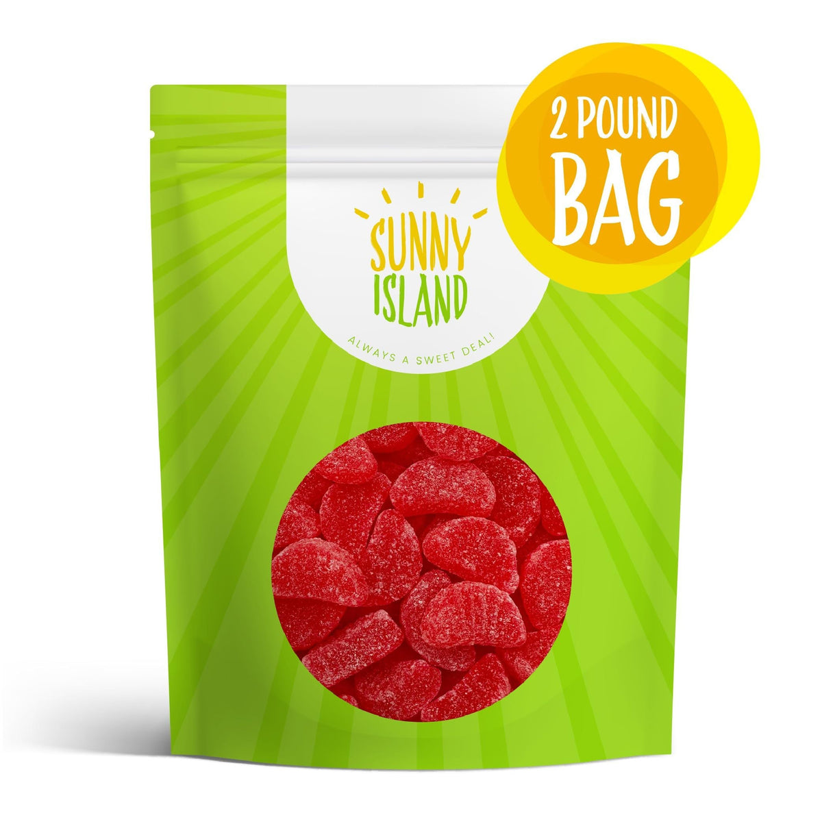 Cherry Slices Jelly Candy 2 Pound Bulk Bag – Sugar-Dusted Chewy Cherry Gummy Candy, ~90 Pieces, Perfect for Candy Buffets, Parties, Holiday Celebrations & Gifting