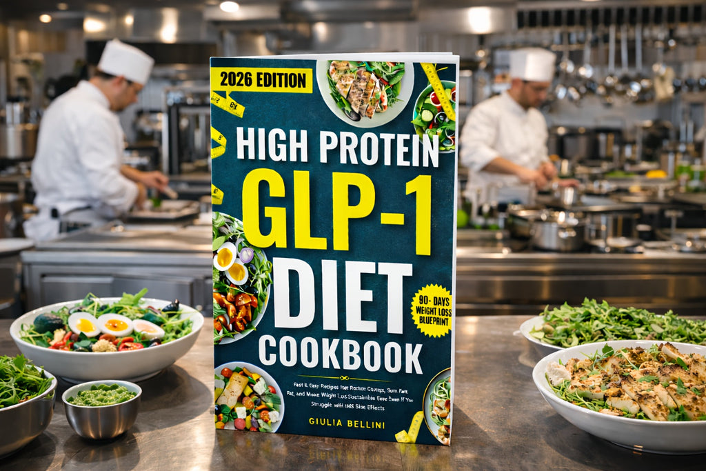 High Protein GLP-1 Diet Cookbook Fast Easy Recipes – Reduce Cravings Burn Fat Sustainable Weight Loss, Ozempic Wegovy Mounjaro Friendly Meal Plan Guide Gift for Health