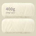 T-Shirt Fabric Yarn 400g (2 x 200g) Chunky Cotton Blend in 49 Colors – Soft Thick Yarn for Crochet Baskets, Bags, Rugs, Macrame & Knitting Projects – Beginner-Friendly Craft Yarn