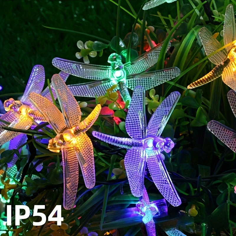 Solar Dragonfly String Lights Outdoor 236 Inch 30 LED – Waterproof 8 Modes Solar Fairy Lights for Garden, Patio, Balcony, Yard, Christmas & Holiday Decoration