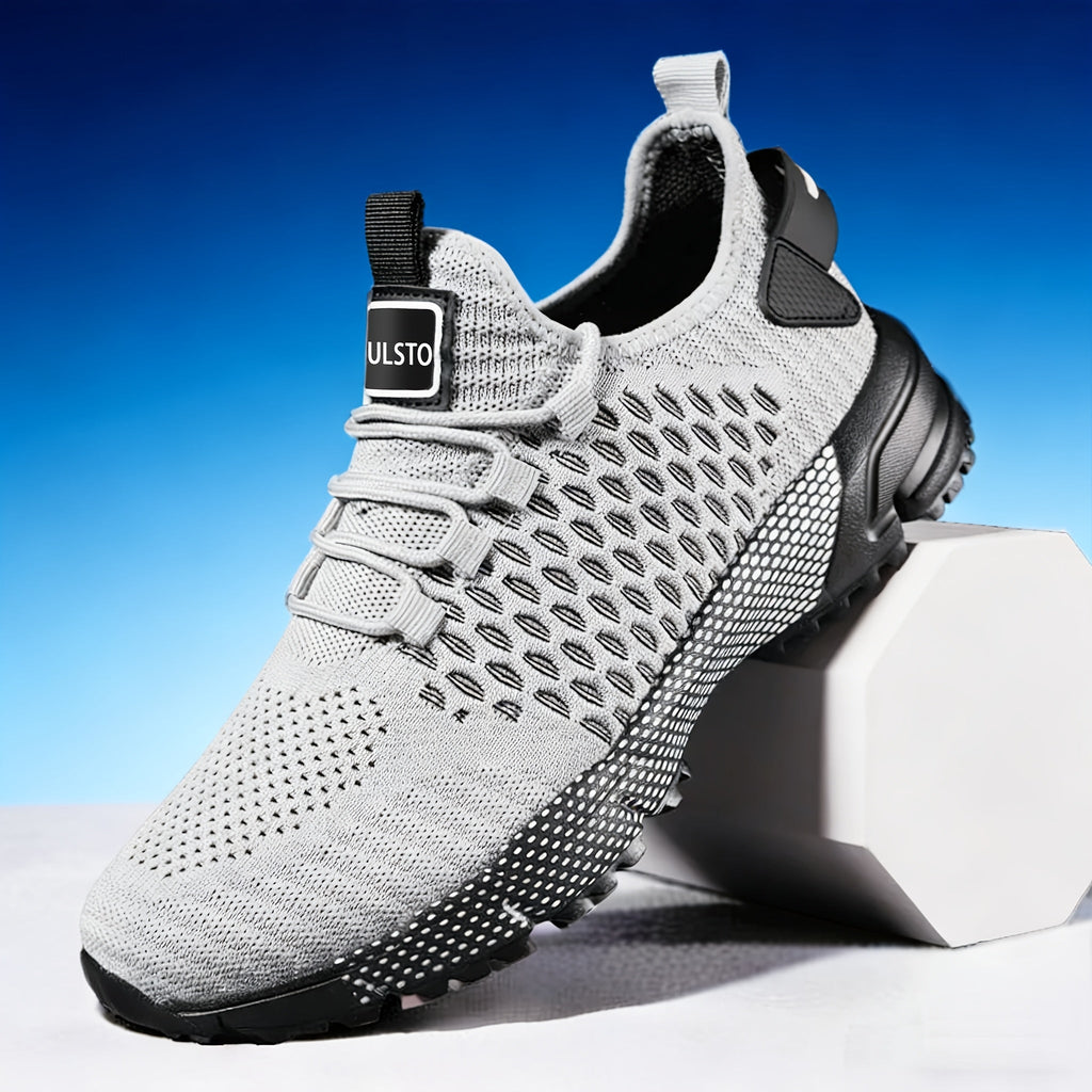 Men's Thick-Soled Non-Slip Sneakers – Lightweight Lace-Up Casual Walking Shoes for Hiking, Outdoor & Daily Wear, Comfortable Low-Top Athletic Sneakers for Men, Spring Autumn Trail Running Shoes