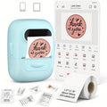 Marklife P50 Portable Bluetooth Thermal Label Printer Wireless Label Maker for Home Office Clothing Jewelry Food Retail Android iOS Compatible Includes 40x30mm Label Roll Blue Pink Yellow