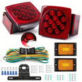 12V LED Trailer Light Kit with Wiring Harness – Submersible Waterproof Utility Trailer Lights for Boat RV Truck, Complete Install Kit for Trailers Under 80 Inch, Corrosion Resistant LED