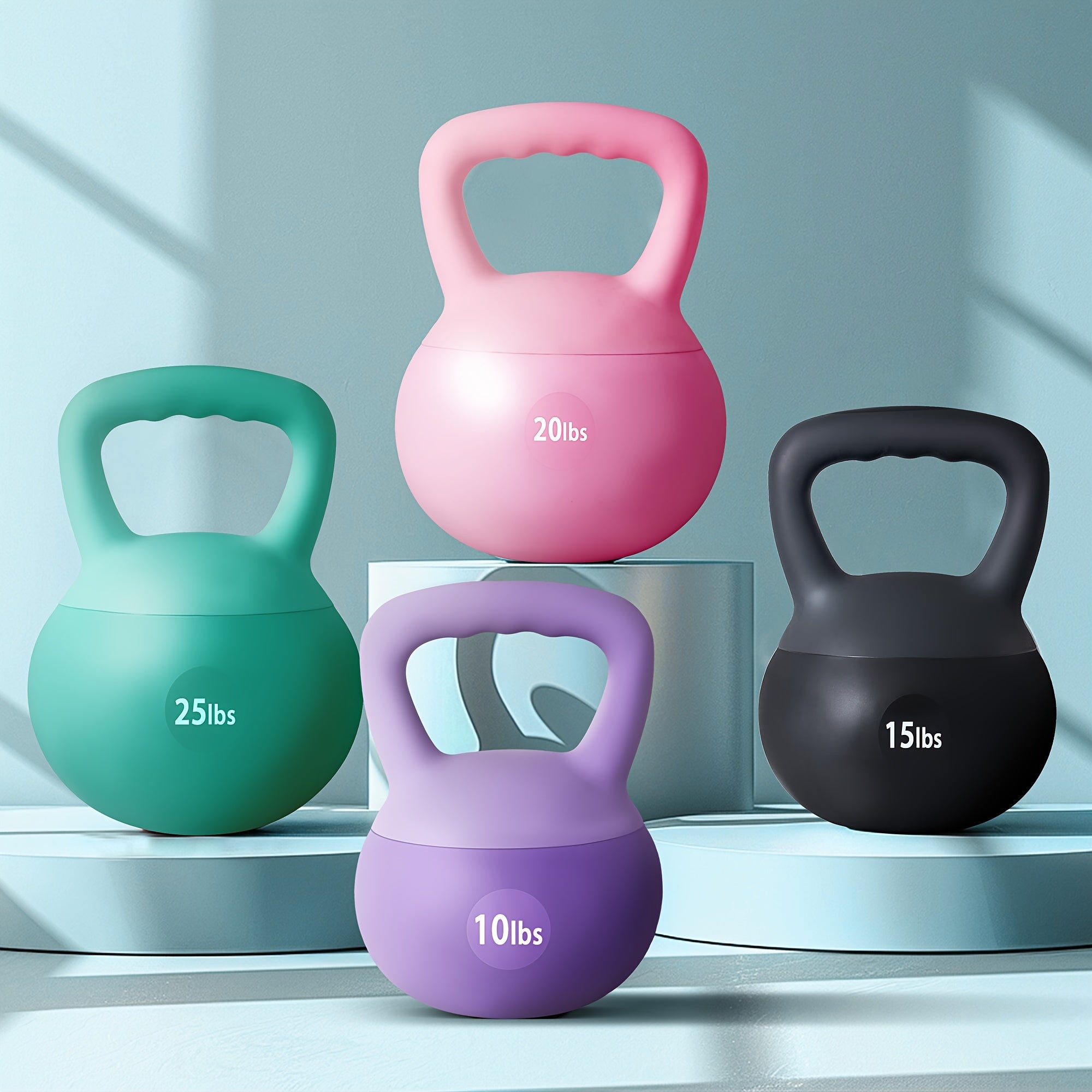 SOGES PVC Soft Kettlebell with Wide Non-Slip Handle – Iron Sand Filled Strength Training Kettlebell 10 to 30 lbs, Safe for Home Gym, Floor & Kids, Ideal for Women & Beginners, Swings Squats HIIT CrossFit