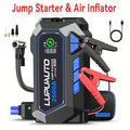 LupuAuto Jump Starter with Air Compressor 2500A Peak 150PSI Portable Tire Inflator – Dual-Cylinder 2X Faster Inflation, USB-C Power Bank, LED Flashlight for Cars SUV Trucks Motorcycles
