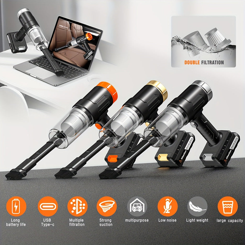 Cordless Gap Vacuum Cleaner 5KPa Strong Suction USB Rechargeable Handheld Dust Collector for Car Seat Gaps RV Kitchen Floor Home Office 2000mAh Battery One-Click Empty Slim Portable Design