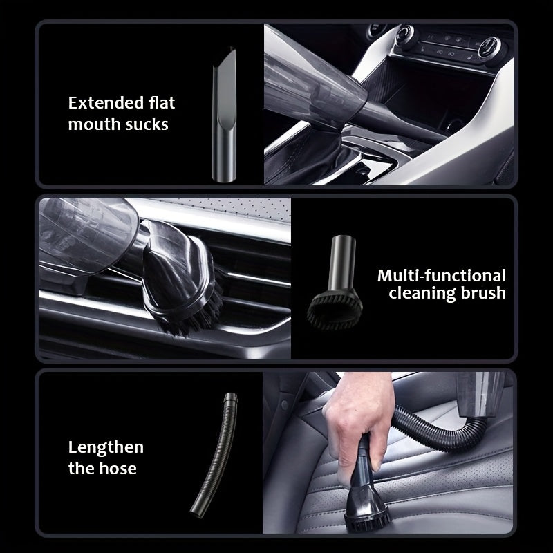 Handheld Car Vacuum Cleaner 4200PA Strong Suction 1800mAh Rechargeable Cordless Low Noise 65dB 4 Accessories for Car Interior Home Pet Hair Upholstery Pink Gift for Women 3 Color Options
