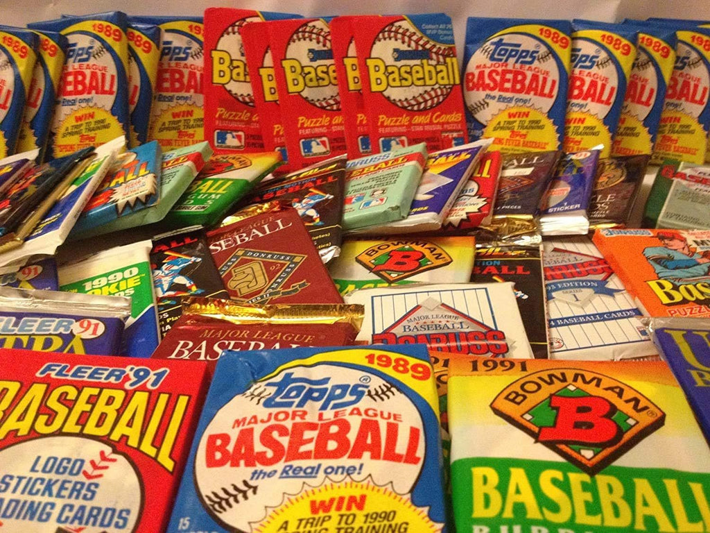 Assorted Vintage MLB Baseball Card Pack Lot 1980s-90s – 60 Cards Total, Chase Hall of Fame Stars & Rookies, Unsearched Packs, Perfect for Collectors & Gifts