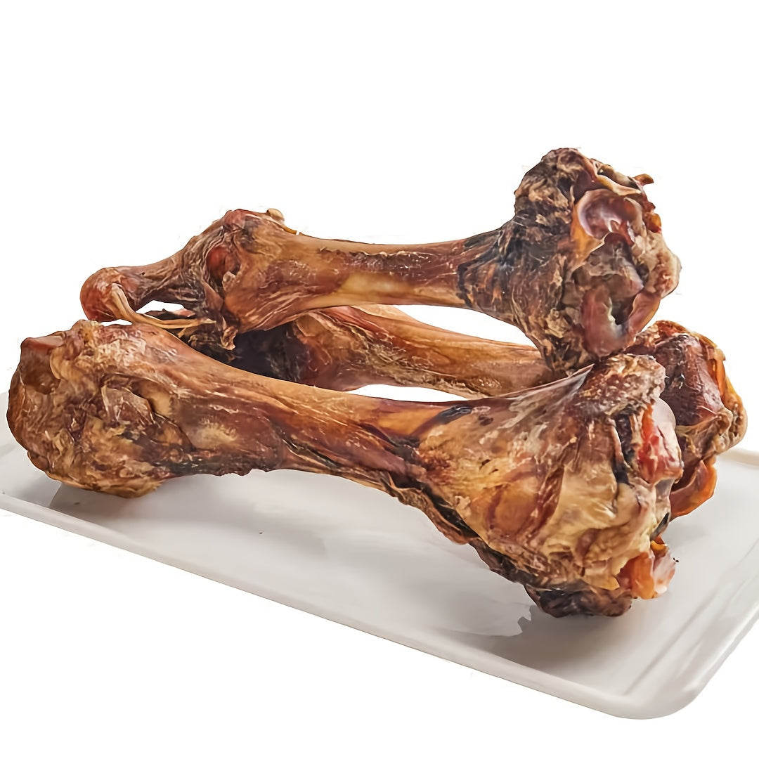 Long-Lasting Beef Bone Dog Chews Real Beef Flavor Chew Bones for Medium and Large Dogs Natural Daily Reward Dental Treats for Indoor Outdoor Snack Training Labrador German Shepherd