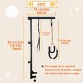 Dog Grooming Arm with Clamp 36 Inch Adjustable Heavy-Duty Iron No-Sit Haunch Holder 3-Section Design Small Medium Dogs Cats Colorful Positioning Ropes Professional Pet Grooming