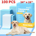 Dog Pee Pads 100 Count 6-Layer Super Absorbent Puppy Training Pads Leak-Proof & Odor Control – Disposable Dog Potty Pads for Puppies, Dogs & Cats, 34"x28" or 22"x22"