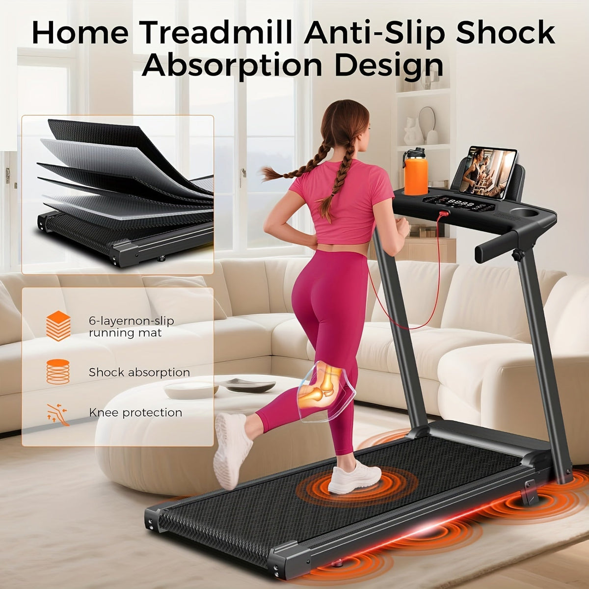 Foldable Treadmill 3-in-1 with 14% Incline & 3.0HP Quiet Motor – Portable Home Treadmill 300 LBS Capacity, Walk Jog Run Modes, Compact Walking Pad for Home Gym Apartment