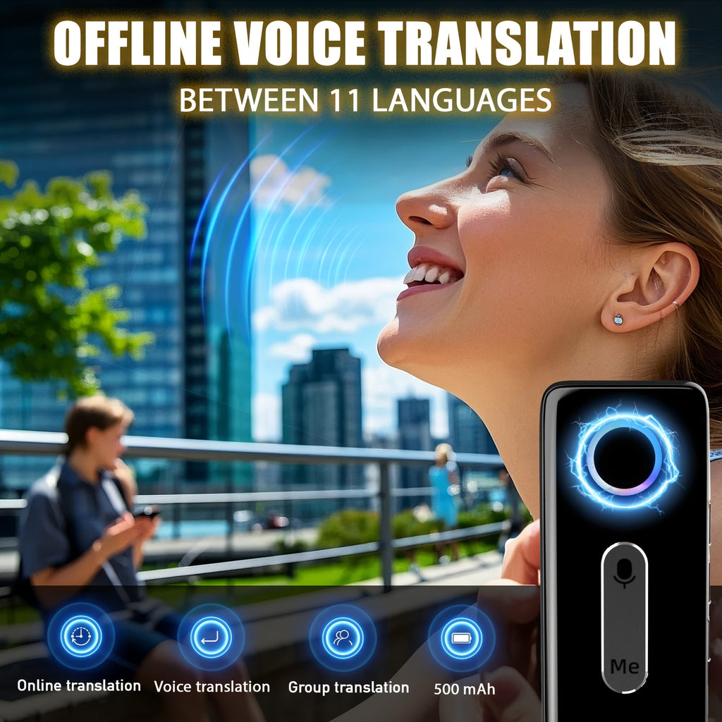 Trbox X9 Portable Language Translator Device – Two-Way Instant Voice Translation 136 Languages, WiFi & Offline Support, AI-Powered High Accuracy Translator for Travel Business Learning