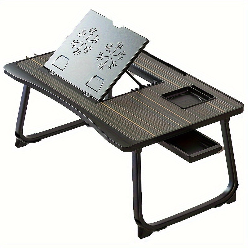 Foldable Laptop Desk for Bed & Couch with Cup Holder Phone Holder Drawer USB Port Home Office Breakfast Tray Lap Desk for Working Watching Movies – 6 Styles