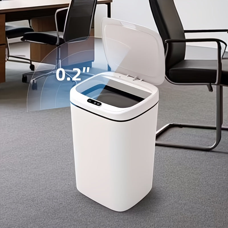Inductive Smart Trash Can with Sealed Odor-Proof Lid – Hands-Free Automatic Sensor Waste Bin, Touch Control, Easy-Clean Interior for Office Bathroom Bedroom Kitchen, 12L 14L 16L