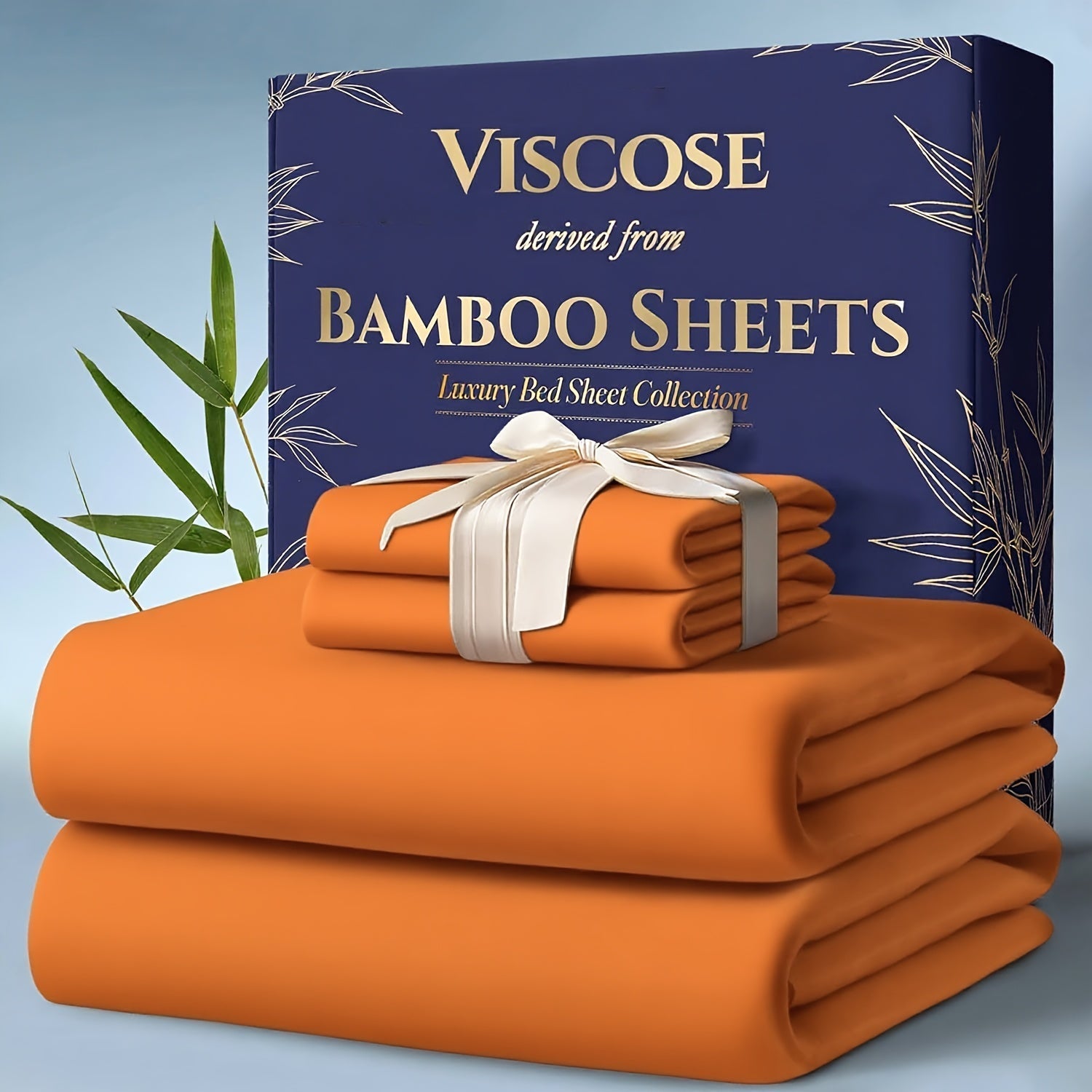 Cooling Bamboo Bed Sheet Sets – Ultra-Soft Breathable Deep Pocket Sheets for Hot Sleepers, Twin Full Queen King, 4-Piece Set with Pillowcases, Moisture-Wicking Temperature Regulating