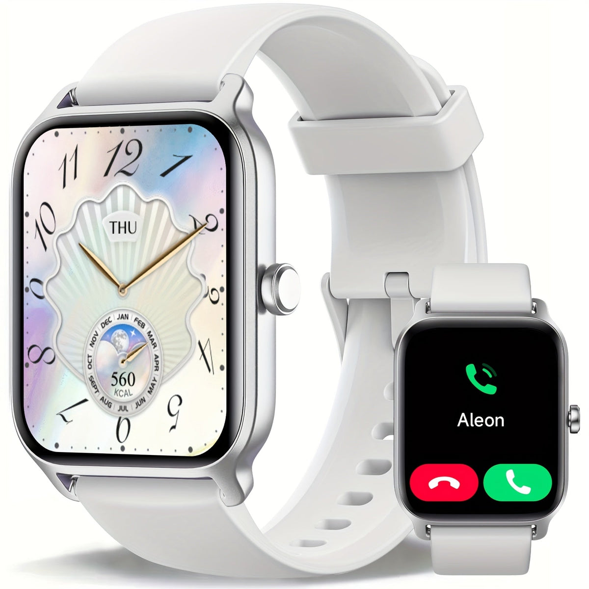 FAWEIO Smart Watch with Alexa & Wireless Calling – 1.8" HD Touchscreen Fitness Tracker, 100+ Sports Modes, Heart Rate SpO2 Sleep Monitor, Compatible with iPhone & Android for Women & Men