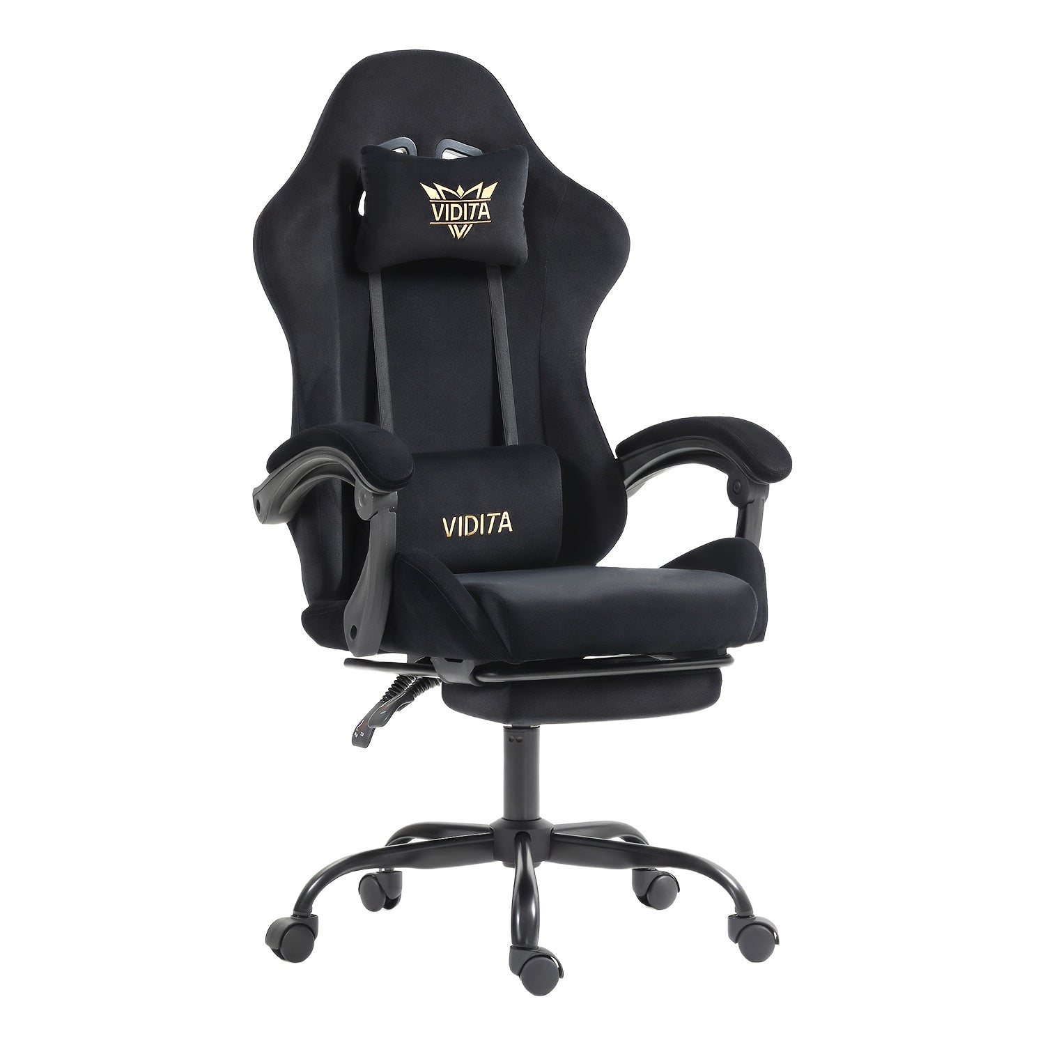 Ergonomic Gaming Chair Racing Style High Back Lumbar Support Five-Wheel Swivel Velvet PU Leather Adjustable Recliner Office Chair Adults Teens Multi-Color