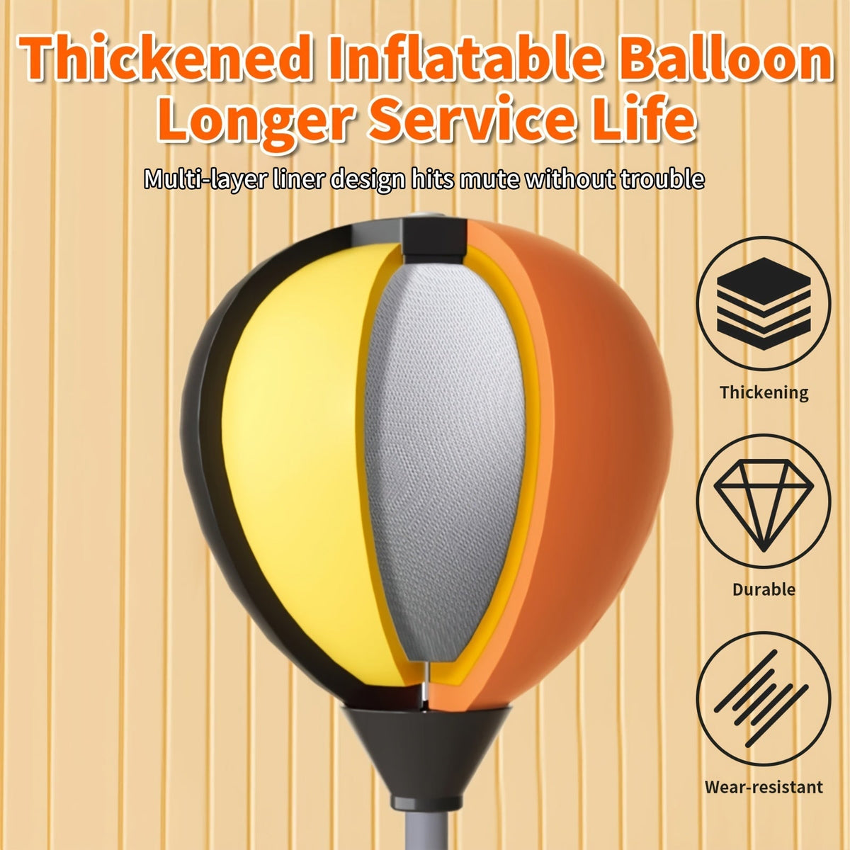 Reaction Punching Ball Indoor Boxing Training Speed Ball – Suction Cup & Adhesive Bases, Adjustable, Reinforced High Quality, for Adults and Youth Boxing Fitness Workout