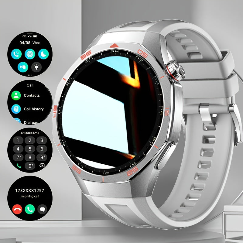 Round Smartwatch 2.01" Extra Large Screen Wireless Calling – 100+ Sports Modes Sleep Monitor Heart Rate Pedometer Games Weather Calculator Fitness Tracker for Men Women iPhone Android