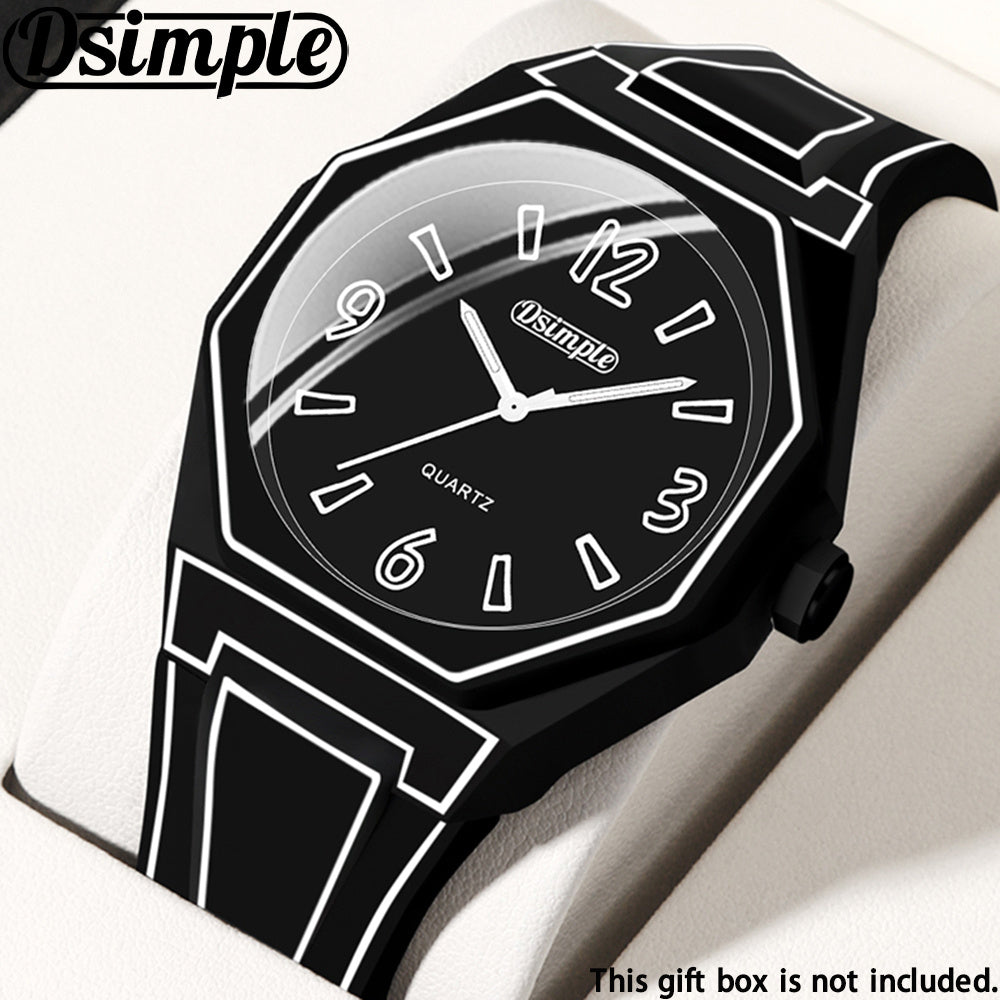 Analog Quartz Watch Unisex Round Dial Silicone Strap – Lightweight Casual Fashion Wristwatch 5 Colors Red Blue Black White Green, Birthday Back-to-School Gift for Men Women Teens