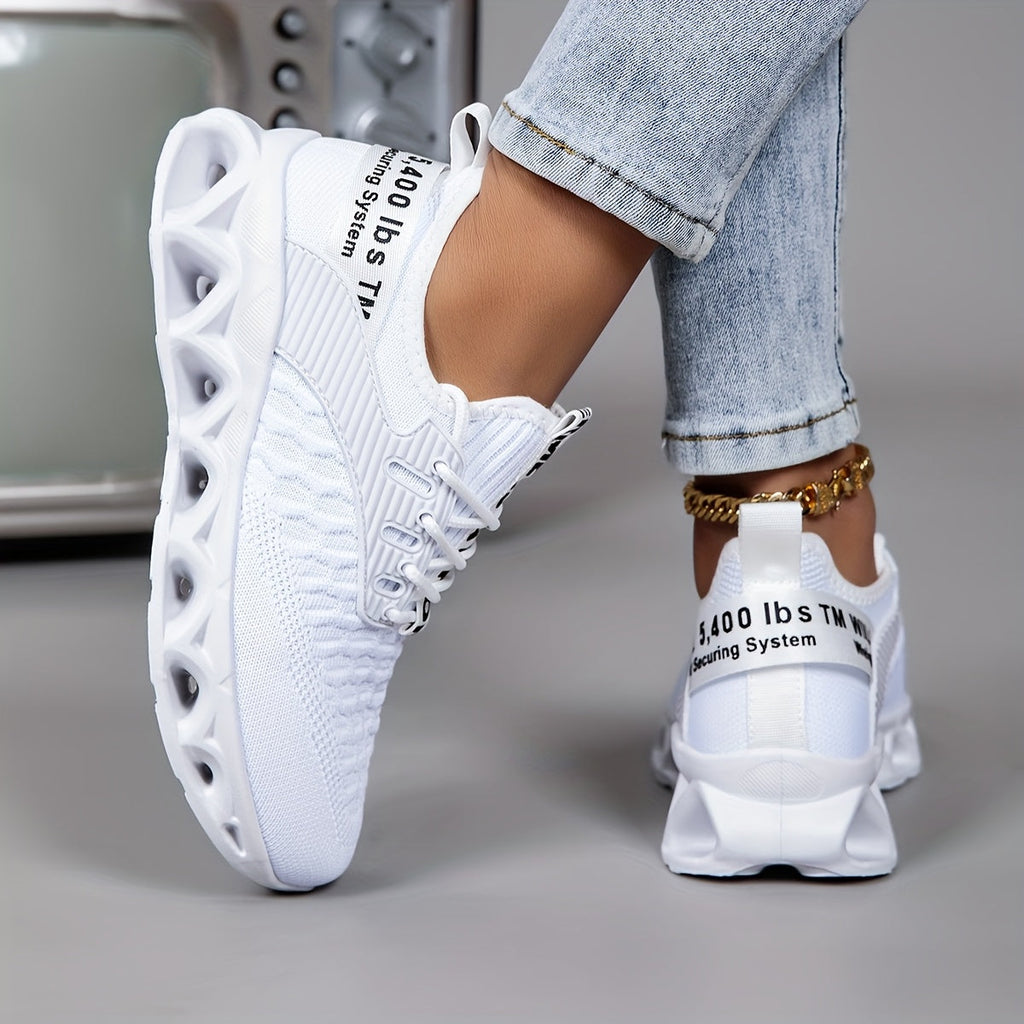 Women's Lightweight Sneakers Breathable Mesh Thick Sole Lace-Up Walking Shoes Slip-On Casual Running Tennis Shoes for Women 7 Colors Sizes US 6-12.5 Trendy Versatile Workout Shoes