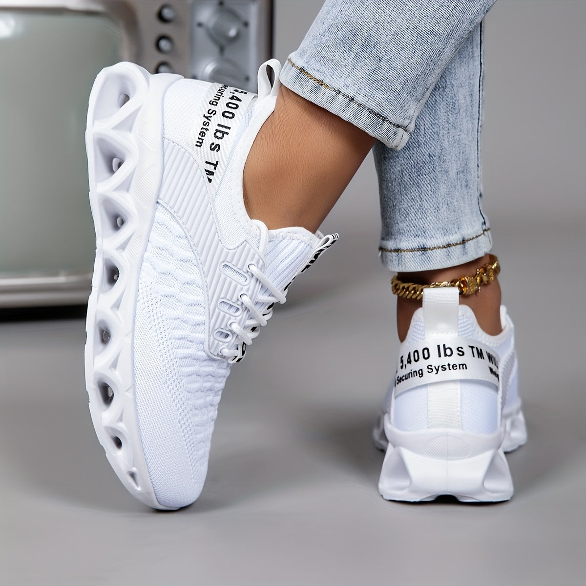 Women's Lightweight Sneakers Breathable Mesh Thick Sole Lace-Up Walking Shoes Slip-On Casual Running Tennis Shoes for Women 7 Colors Sizes US 6-12.5 Trendy Versatile Workout Shoes