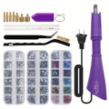Hotfix Rhinestone Applicator Kit Complete Bedazzling Set with Wand 7 Tips Multi-Color Crystal Rhinestones Tweezers Wax Pens Storage Bag DIY Bling Tool for Clothing Fabric Leather Shoes Bags Crafts