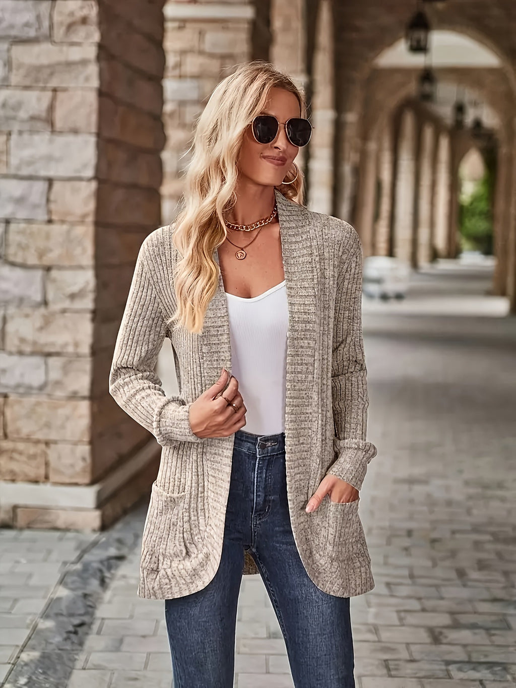 Loose Casual Long Sleeve Blouse Women Solid Color Pocket Splicing Relaxed Fit Top 10 Colors S-XXL Spring Fall Everyday