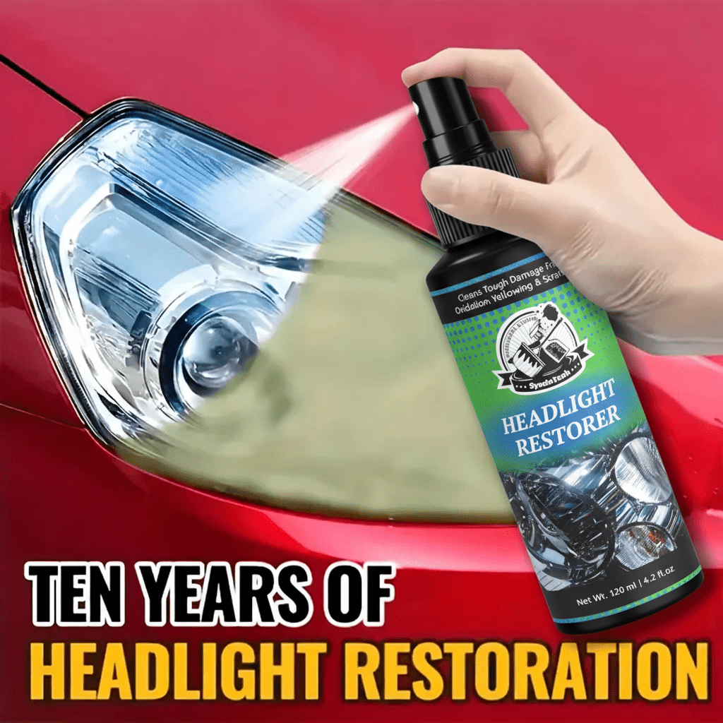 Headlight Restoration Liquid 4.06oz – No Polishing Required, Instantly Clears Cloudy & Yellowed Lenses, Quick DIY Headlight Repair Solution, Enhances Visibility & Brightness, Universal Fit for All Car Models, Headlight Cleaner & Refurbishment Fluid