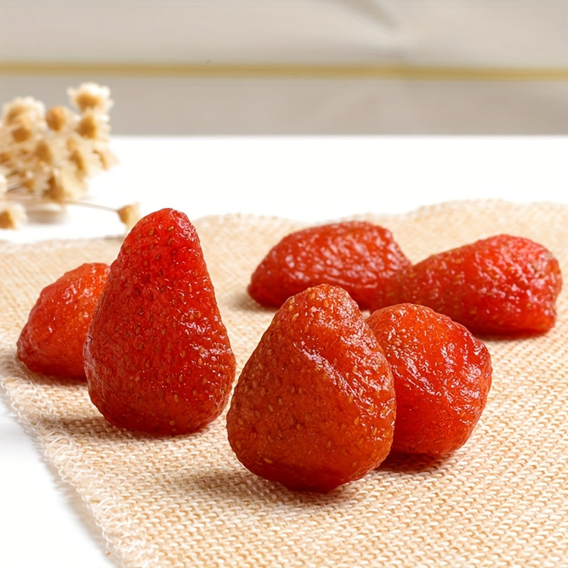 Dried Strawberries Snack 3 Bags Pack Low Sugar Natural Gluten Free Fruit Snack for Office Parties Holidays